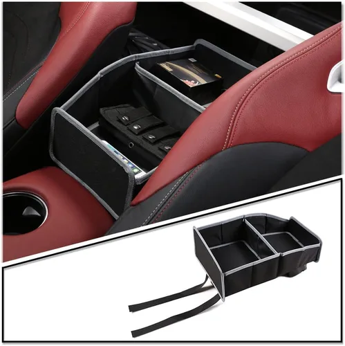 Vista 3 de Organizador y almacenamiento de asiento de automóvil, organizador genérico para asiento de automóvil compatible con Toyota Supra GR A90 A91 MK5