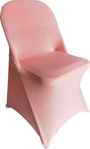 Vista 9 de Funda plegable de elastano para sillas, protectores elásticos para sillas para eventos de bodas y fiestas (1, blanco)