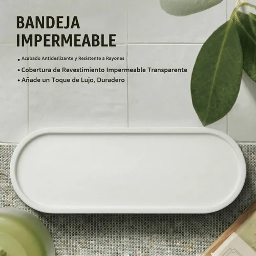 Vista 6 de MOMEEMO Botellas recargables de champú y acondicionador con bandeja, color Blanco y plateado
