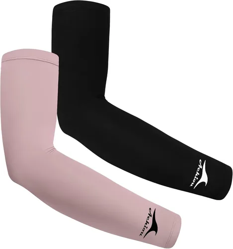 Vista 25 de Achiou Mangas de Brazo de Seda de Hielo Refrigerante, Mangas de Protección Solar UV de Verano, de Compresión UPF 50+ para Mujeres, Voleibol
