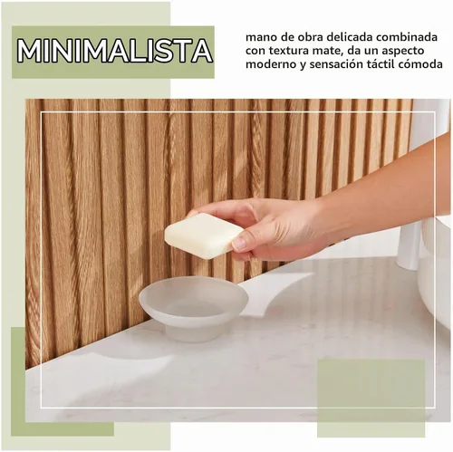 Vista 9 de Aomasi Jabonera redonda de vidrio para lavabo de ducha de baño, esmerilado