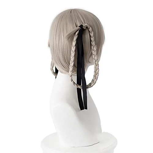 Vista 3 de Cosplay Wig Anime Kakegurui Compulsive Gambler Momobami Kirari wig Cosplay Costume Women Synthetic Hair Halloween Party Role Play +Hairnet