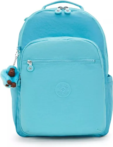 Vista 27 de Kipling Seúl - Mochila pequeña para tableta, diseño de flores acuáticas, talla única