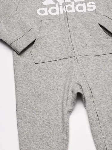 Vista 3 de adidas Overol de manga larga con capucha para niñas y bebés
