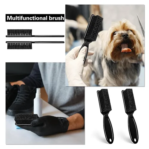 Vista 6 de NICEMOVIC Cepillos de limpieza para peluquería, 20 piezas de cerdas de nailon con mango de plástico, suministros de limpieza multifuncionales