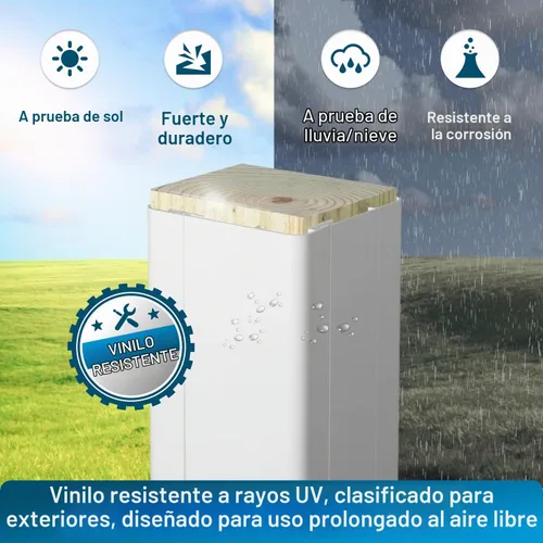 Vista 3 de Weatherables Envoltura de Poste de Vinilo de 6x6 – Envoltura de Poste de Porche de Vinilo Premium para Exteriores Resistente a la Intemperie