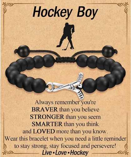 Vista 16 de EFVISD Pulsera de fútbol, baloncesto, béisbol, hockey para regalos para niños jugadores amantes de equipos, hijo, nieto, hermano, sobrino, amigo