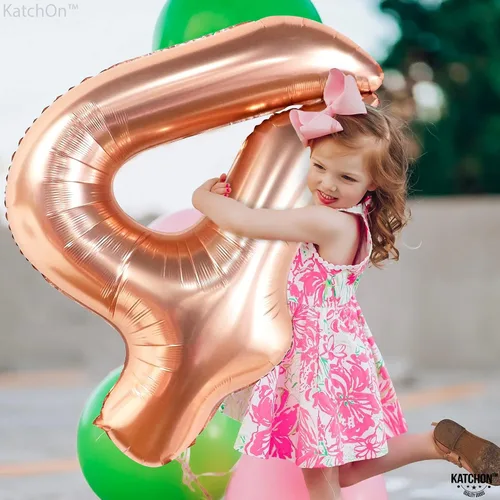 Vista 942 de KatchOn Globo negro del número 1 de 40 pulgadas, globo de feliz cumpleaños Large Mylar Number One Balloon for 1st Birthday Decorations, Foil