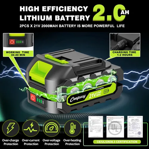 Vista 4 de CEEPUY Mini Motosierra Inalámbrica, [2025 Mejorada] Sierra Eléctrica Regalos para Hombres Papá Esposo Jardinero, Gadgets Geniales para Hombres 2025