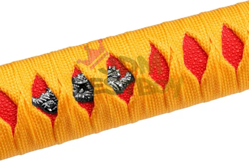 Vista 6 de JDMBESTBOY - Palanca de cambios estilo espada samurái naranja y rojo, de aleación Katana, con adaptadores universales de 10 cm Rojo anaranjado