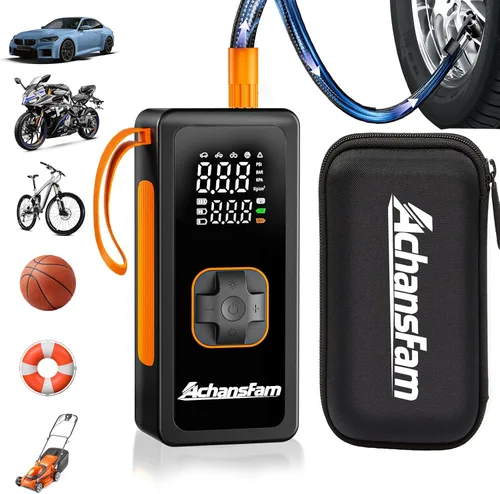Vista 8 de Portable Air Compressor, 48s Fast Inflation, Cordless with Dual Power Supply, 150 PSI Tire Pump with Digital Gauge, Long Runtime & Storage Case for