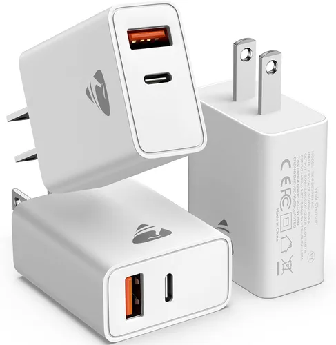 Vista 8 de Paquete de 2 bloques de cargador USB C, bloque de carga tipo C de doble