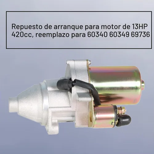 Vista 5 de LABLT Reemplazo del motor de arranque de motocicleta para Predator 13HP 420cc 60340 60349 69736