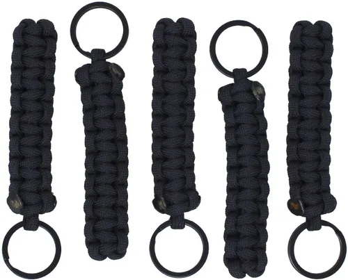 Vista 4 de BubbasGarageTv - Tiradores de cremallera de paracord grandes y resistentes (negro)