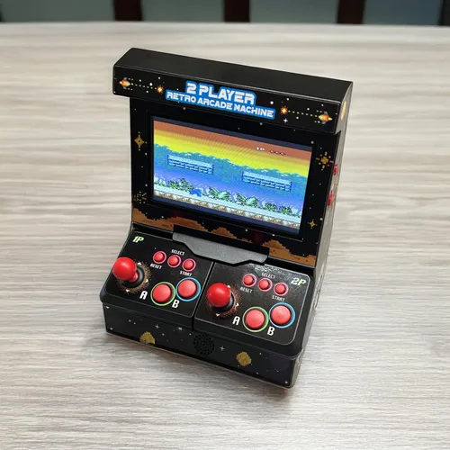 Vista 6 de Mini arcade machine with 300 retro games - Wireless mini arcade machine for 2 players - Handheld retro game console with TV connection and 4.3