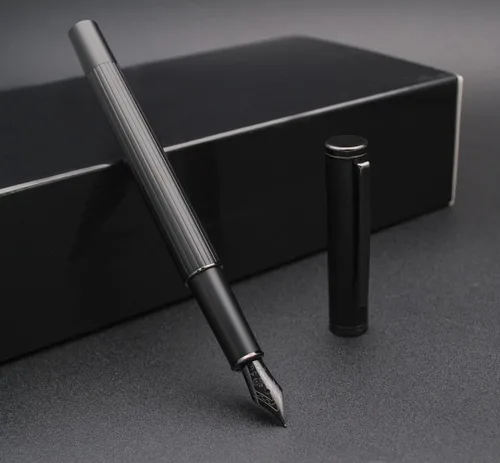 Vista 4 de JINHAO Serie 88 Pluma estilográfica de metal (negro, punta EF 0.015 in)