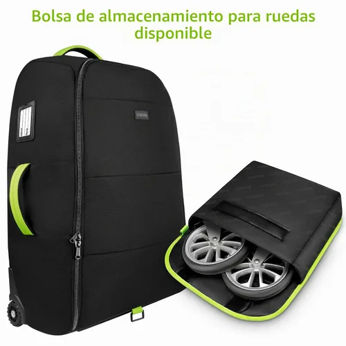 Vista 6 de YOREPEK Bolsa de viaje acolchada para cochecito con ruedas para avión