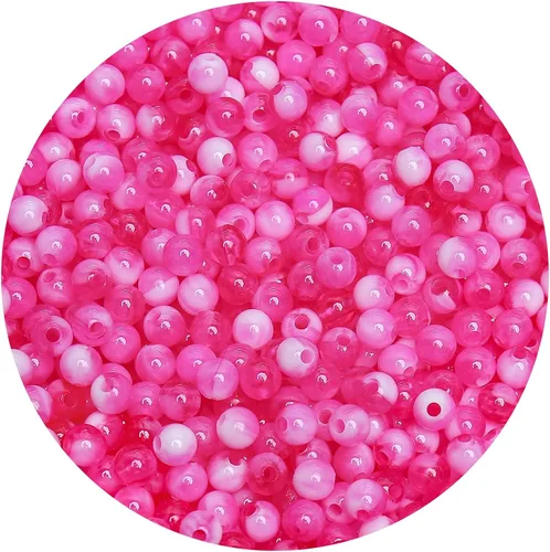 Vista 15 de BONNY BOXX 2000 piezas 4 mm cuentas redondas de acrílico de zafiro suave, bolas de plástico de chicle de burbujas, cuentas gruesas de bolas