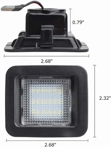Vista 5 de NDRUSH - Lámpara LED para placa de matrícula compatible con Ford F150 2015 a 2020, 2017 2018 2019 2020 F150 Raptor, 6000K blanco, paquete de 2