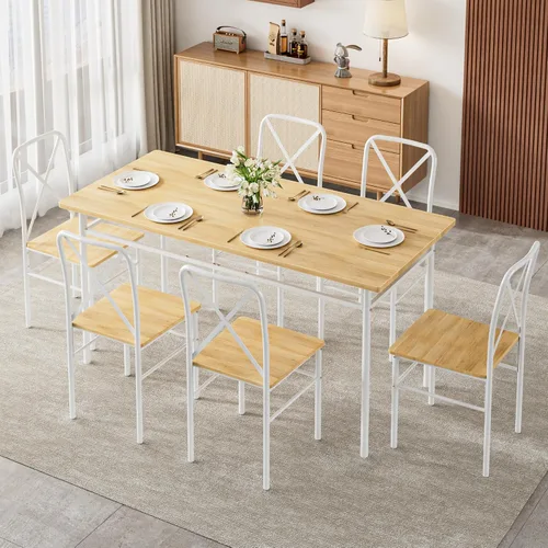 Vista 11 de VECELO Juego de mesa de comedor para 4, mesa de cocina de vidrio de 5 piezas con sillas acolchadas tapizadas para espacios pequeños, rincón de Negro