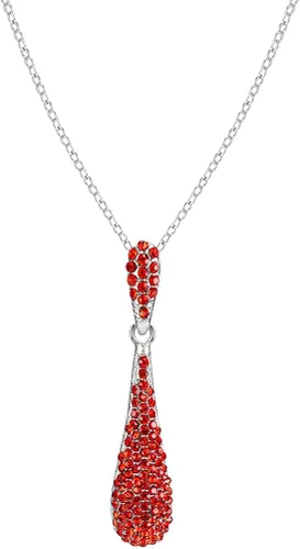 Vista 2 de Juego de joyas de collar con colgante de gema de diamantes de imitación de cristal completo