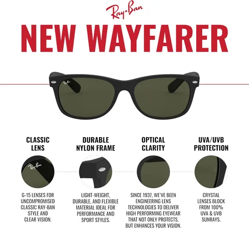 Vista 4 de Ray-Ban RB2132 New Wayfarer Gafas de sol cuadradas