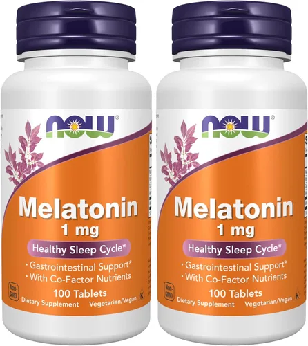 Vista 8 de NOW Suplementos, Melatonina 1 mg, con Co-Factor Nutrientes, Ciclo de Sueño Saludable*, 100 Tabletas