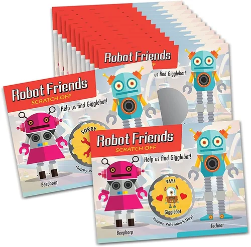 Vista 15 de My Scratch Offs Paquete de 26 tarjetas de San Valentín para rascar el corazón de Cupido, tarjetas de revelación de corazón de 3 x 4 pulgadas