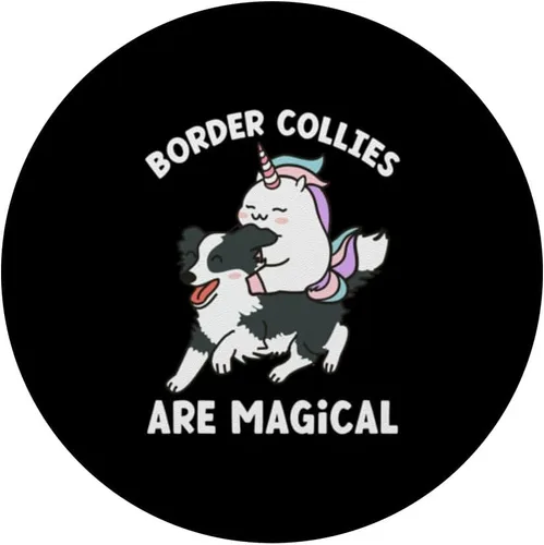 Vista 3 de Los Border Collies son mágicos, divertidos PopSockets de Border Collie intercambiables