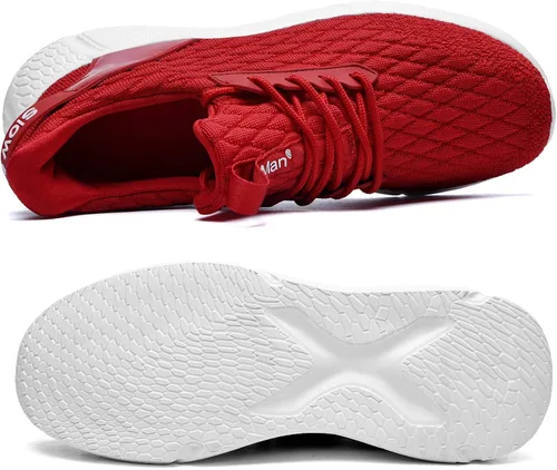 Vista 4 de Slow Man Zapatos de correr para hombre zapatos de caminar para hombre de malla de punto transpirables zapatos deportivos sin cordones cómodos