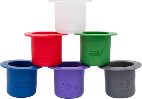 Vista 4 de Mason Jar Lifestyle Taza divisora para ensaladas, salsas y aperitivos. Contenedor de almuerzo Bento sin plástico (gris carbón, boca normal)