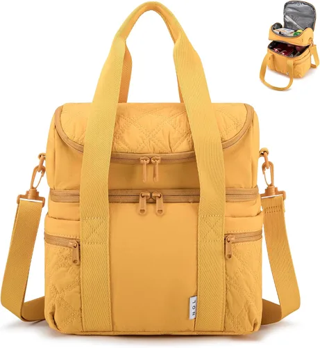 Vista 20 de NOL Natural Organic Lifestyle Bolsa Térmica de Almuerzo de Nylon para Mujeres Bonita Bolsa de Almuerzo Acolchada Grande A Prueba de Fugas Aislada