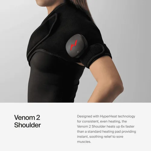 Vista 2 de Hyperice Venom 2 - Calor avanzado + envoltura de vibración (hombro izquierdo) - Aprobado por FSA o HSA