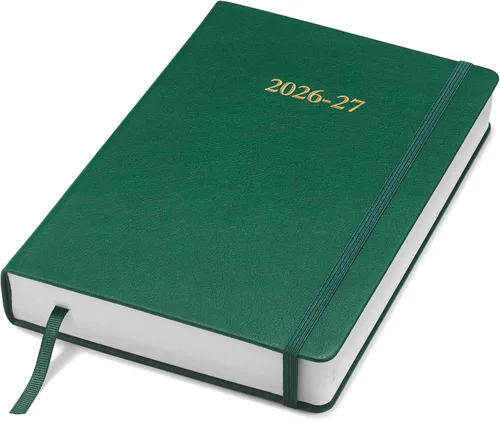 Vista 13 de Wykeham's Planificador de Agenda Diaria Ejecutiva 2025-26 – Personalización disponible – Agenda académica de mitad de año (Negro, 8.5"×5.5")