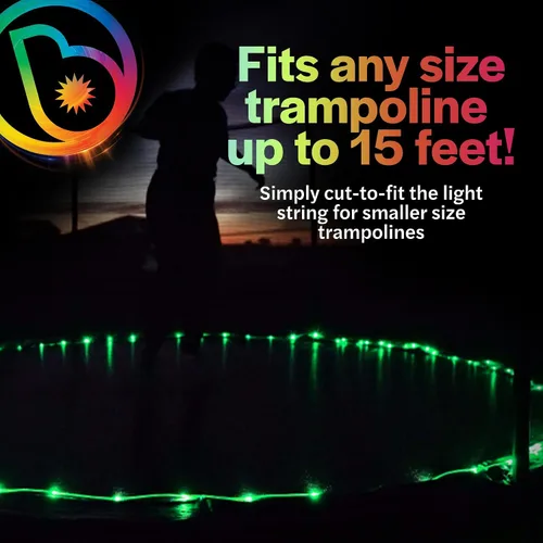 Vista 3 de Brightz BounceBrightz LED Trampoline Lights, Color Changing - Motion Sensing - Changes Colors When You Jump - Fits 8FT 10FT 12FT 14FT 15FT