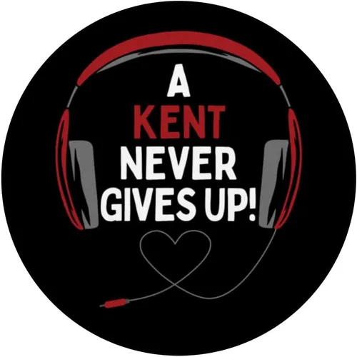 Vista 3 de Gaming Quote "A Kent Never Gives Up" Headset Personalized PopSockets Swappable PopGrip