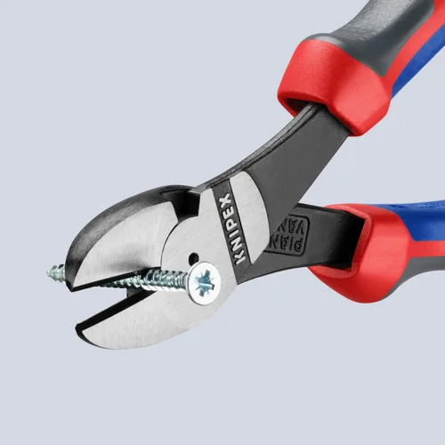 Vista 4 de KNIPEX Herramientas - Cortadores diagonales de alto apalancamiento, multicomponente (7402180) agarre cómodo de 7.25 pulgadas