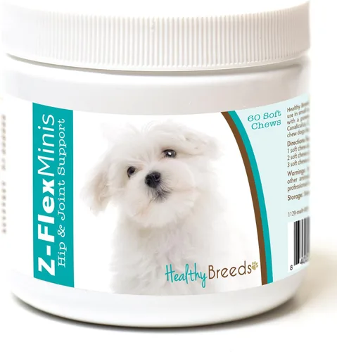 Vista 28 de Healthy Breeds Affenpinscher Z-Flex Minis - Masticables suaves para cadera y articulaciones, 60