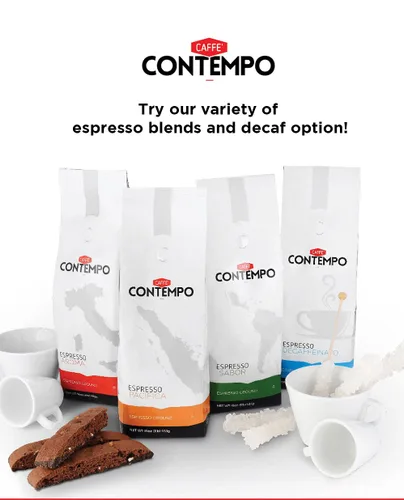 Vista 8 de CAFFÉ CONTEMPO Espresso molido de estilo italiano, mezcla de aroma, molido fino de 1 libra, tostado oscuro, recién tostado, perfecto para café Moka