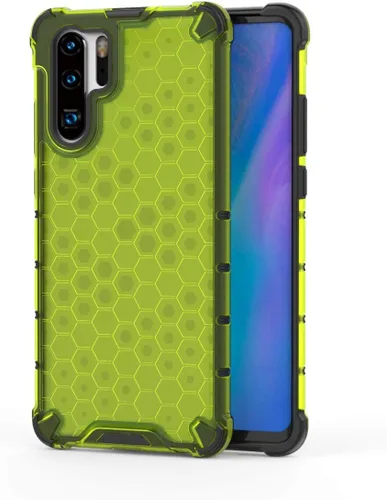 Vista 246 de Pzwoxukhov Funda compatible con Huawei Nova 3i, compatible con Huawei P Smart+ 2018 Honeycomb Anti-Drop Shock-Absorbing Case Negro