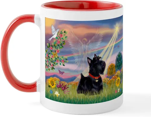 Vista 22 de CafePress Cloud Angel & Scotty Taza de café de cerámica (11 oz)