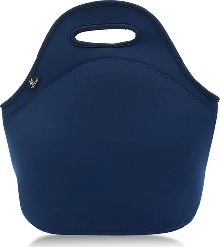 Vista 15 de LOVAC Lonchera de neopreno para hombres, bolsa de almuerzo aislada, duradera e impermeable, reutilizable, suave y ligera (negro)