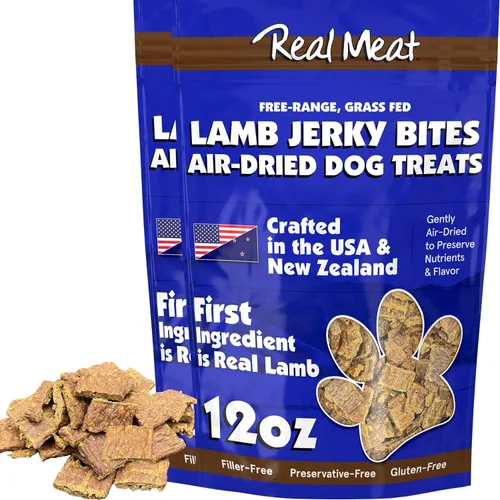 Vista 15 de Golosinas de carne real para perros - Bolsa de 12oz de tiras de carne de res aire-secas para perros de tamaño bocado - Golosinas de carne