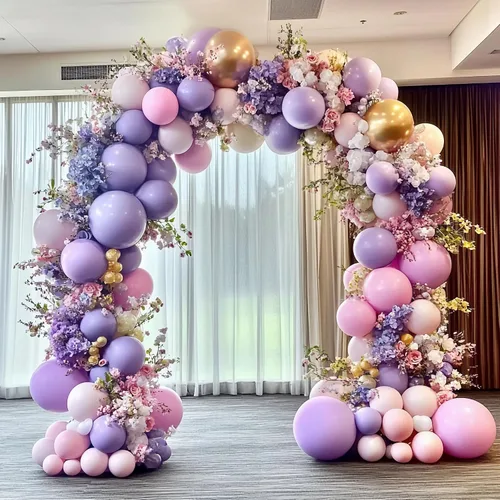 Vista 10 de Kit de arco de guirnalda de globos de auto de carreras, 155 globos de látex azul polvoriento, amarillo, globos de aluminio a cuadros para autos