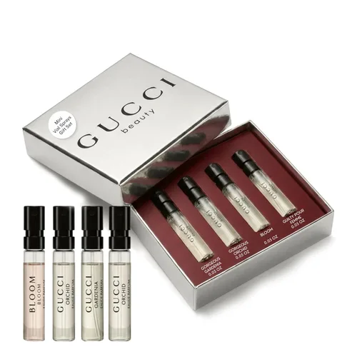 Vista 9 de Gucci Perfume para mujer, variedad de fragancias, Eau De Parfum, set de regalo, mini colección Incluye mini aerosoles Flora Bloom, Flora Gorgeous