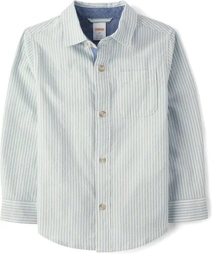 Vista 6 de Gymboree Camisa de manga larga con botones para niños y niños pequeños Rojo