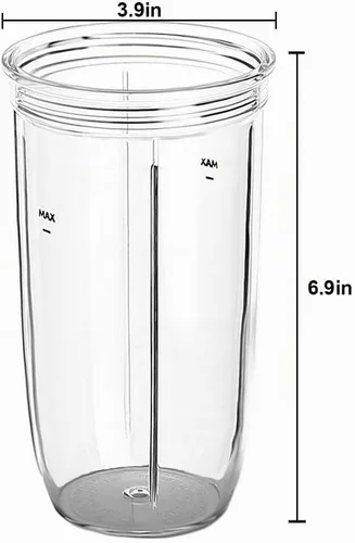 Vista 4 de Vaso de piezas de repuesto con tapa para llevar, compatible con NutriBullet Blender Combo NutriBullet Pro 1000 y NutriBullet Select 2.0 (24 onzas)