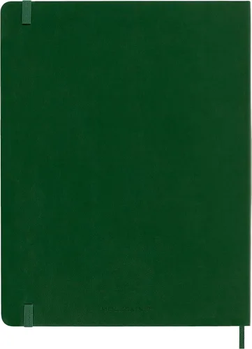 Vista 3 de Moleskine - Cuaderno clásico, tapa blanda, tamaño XL (7.5 x 9.5 pulgadas), cuadriculado, verde mirto, 192 páginas