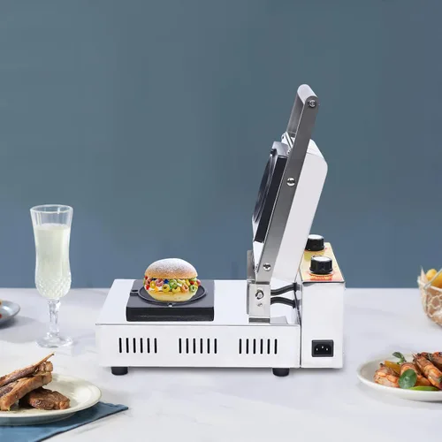 Vista 3 de Máquina para hacer hamburguesas de helado de 1000 Kw, máquina para hacer hamburguesas ovfo para encimera, sandwichera de helado 122-482℉