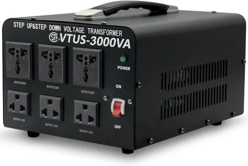 Vista 9 de Cantonape Convertidor de transformador de voltaje de 1000 vatios de aumento y bajada de 110-120 voltios a 220-240 voltios y de 220-240 voltios a